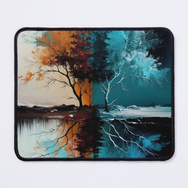 Item preview, The Reflection of Autumn and Winter - Abstract Art Showing the Beauty of Seasons designed and sold by Digital Artifacts.