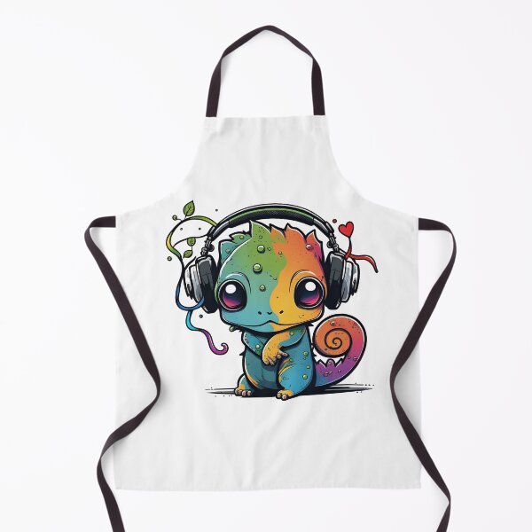 Item preview, Chameleon with Headphones designed and sold by Natalie Bollinger.