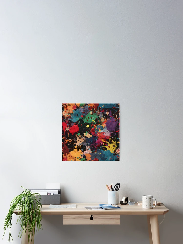 Thumbnail 2 of 3, Poster, Color Explosion Paint Splatter Pattern 15 designed and sold by OOSDesigns.