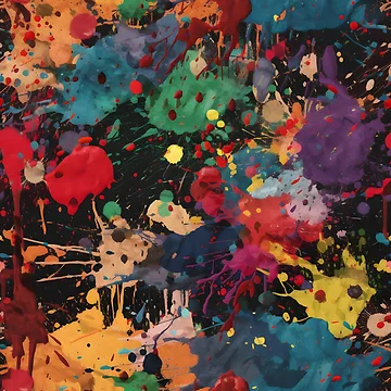 Artwork thumbnail, Color Explosion Paint Splatter Pattern 15 by OOSDesigns
