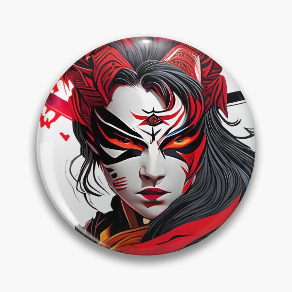 Item preview, The Art of Kumadori - A Woman's Portrait Against a Background of Blood designed and sold by GalihDA.