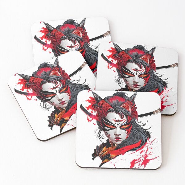Item preview, The Art of Kumadori - A Woman's Portrait Against a Background of Blood designed and sold by GalihDA.