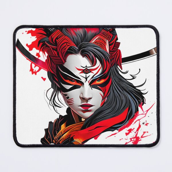 Item preview, The Art of Kumadori - A Woman's Portrait Against a Background of Blood designed and sold by GalihDA.