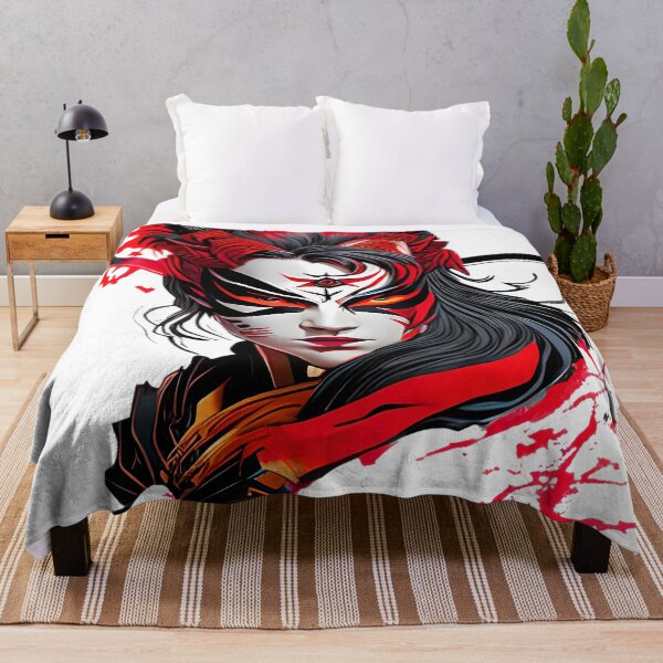 Item preview, The Art of Kumadori - A Woman's Portrait Against a Background of Blood designed and sold by GalihDA.