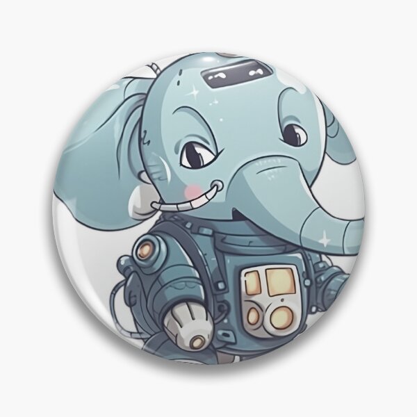 Item preview, Robo-Ellie: The Adorable Tech-Savvy Elephant! designed and sold by Designs-By-Geli.
