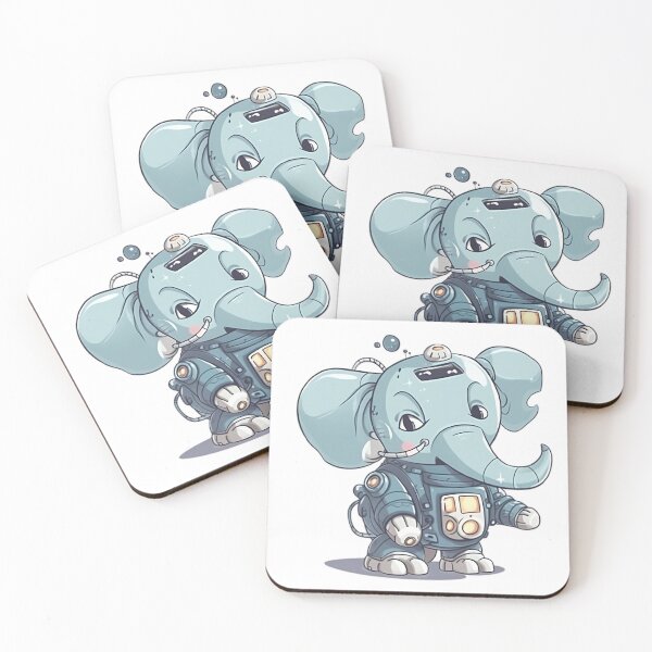 Item preview, Robo-Ellie: The Adorable Tech-Savvy Elephant! designed and sold by Designs-By-Geli.