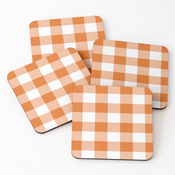 Item preview, Burnt Orange Gingham Checkerboard Pattern designed and sold by burbankdesigns.