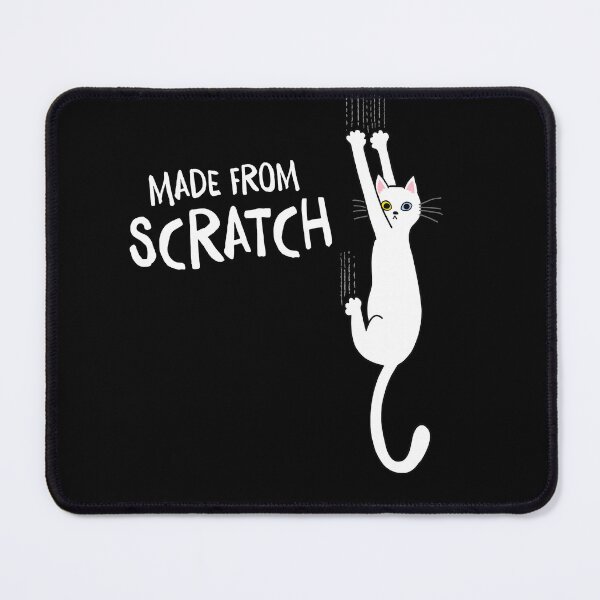 Item preview, Made From Scratch Funny White Cat Hanging On With Claws designed and sold by Jenn Inashvili.