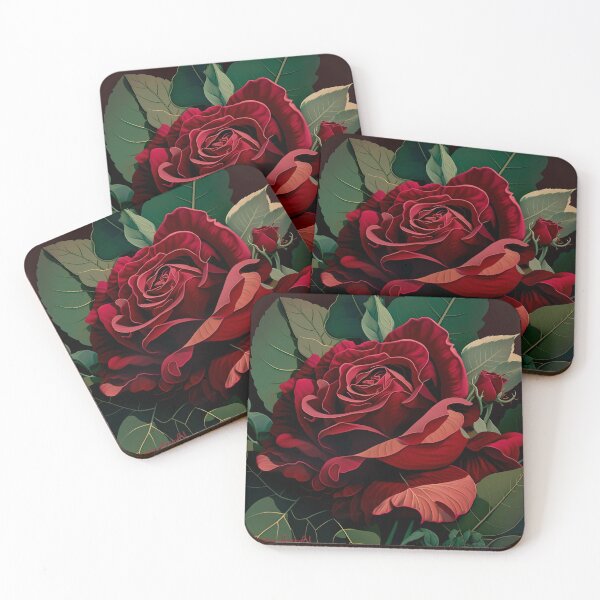 Item preview, Deep Red Rose designed and sold by botanicalartAI.