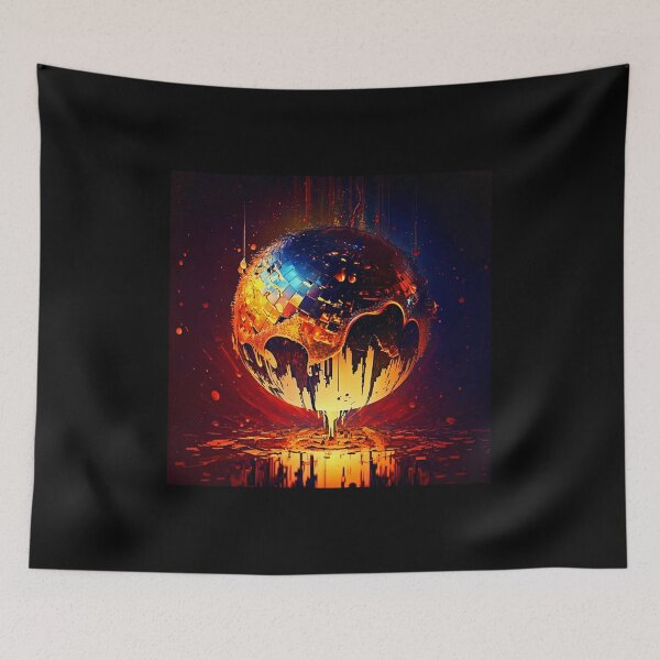 Item preview, Disco ball melting on a dance floor of a Club. designed and sold by paulo silveira.