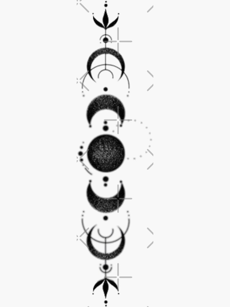 Geometric Lunar Cycle Tattoo design by MermaidOnStilts on DeviantArt