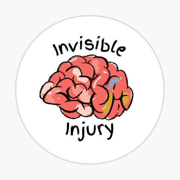 Item preview, "Invisible Injury" Brain Injury Awareness Sticker designed and sold by ugaBrainIAC.