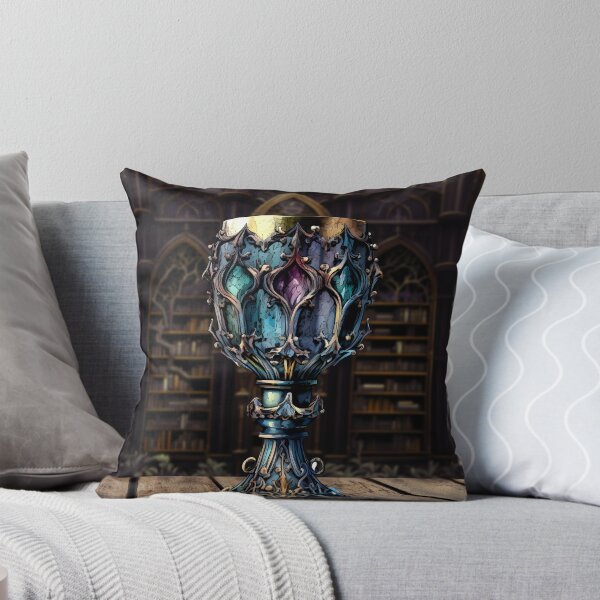 Item preview, Medieval Gothic Purple Blue Goblet Castle Library Mystical designed and sold by ChicoryJunction.