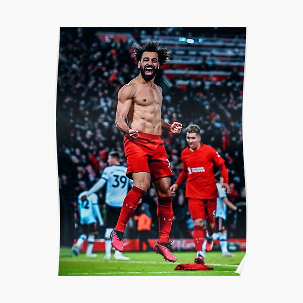 Mohamed Salah Shirt Poster Liverpool 21/22 Retro Artwork -   UK