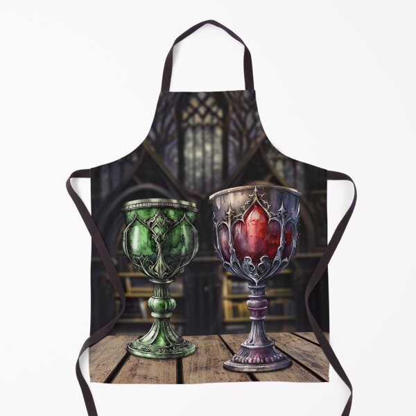 Item preview, Medieval Gothic Green Red Goblet Castle Library designed and sold by ChicoryJunction.