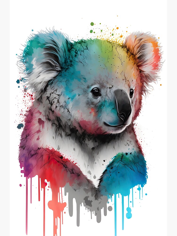 Colorful Koala, Mini Art Print Art Print