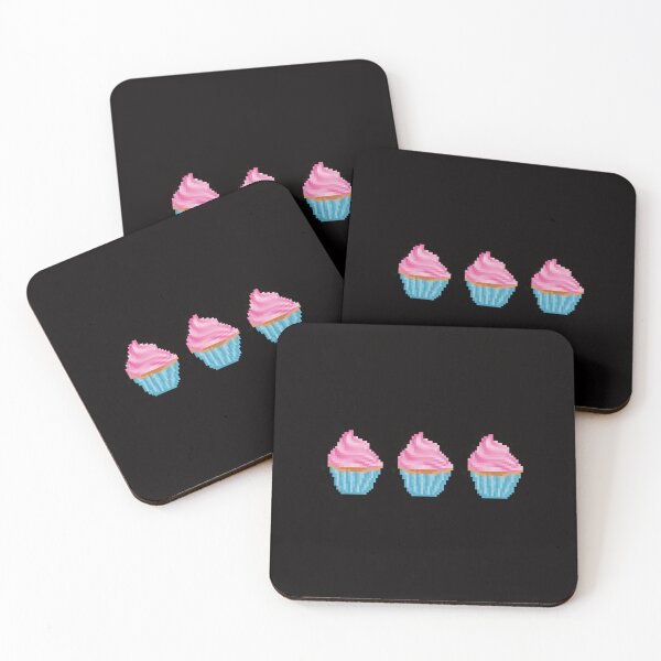 Artikelvorschau, Retro-Pixel-Rosa-mattierte Cupcakes entworfen und verkauft von SAVANNAHNANDEZ.