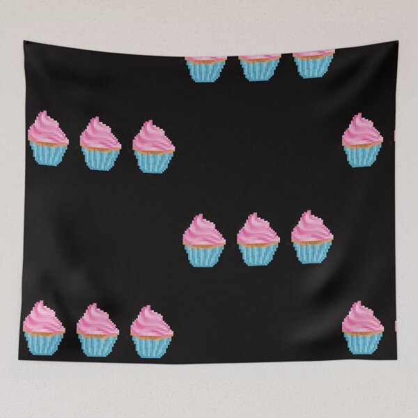 Item preview, Retro Pixel Pink Frosted Cupcakes  designed and sold by SAVANNAHNANDEZ.
