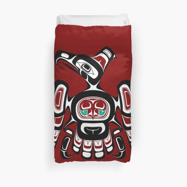 Northwest Pacific coast Kaigani Thunderbird Duvet Cover