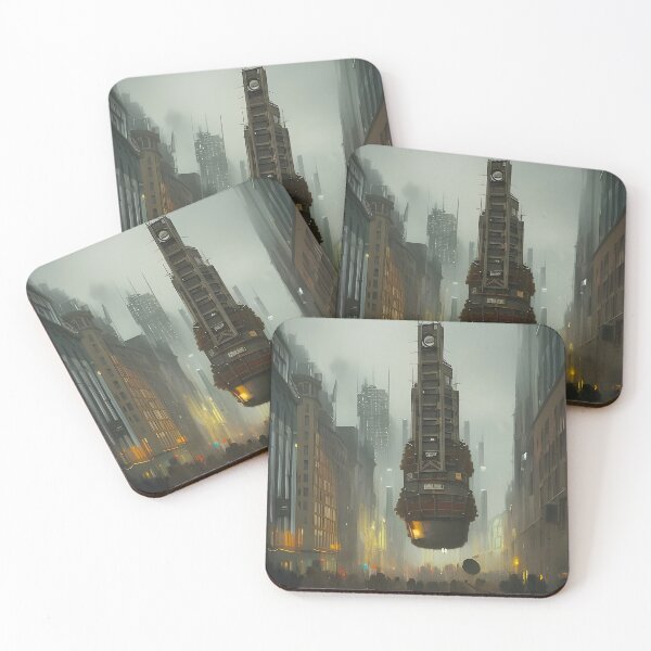 Item preview, Obsidian City Tower AI Art  designed and sold by Stew  Bradley.