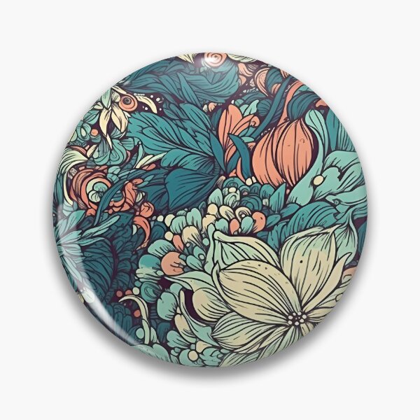 Item preview, Stunning Hand-Painted Style Modern Floral Digital Pattern designed and sold by ClericDesign.