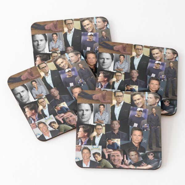 Item preview, Rob Lowe Actor Aesthetic Collage designed and sold by CollageHeaven.