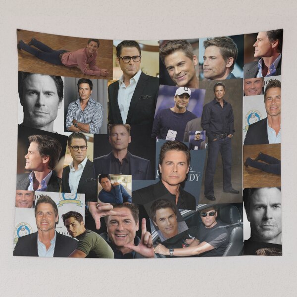Item preview, Rob Lowe Actor Aesthetic Collage designed and sold by CollageHeaven.