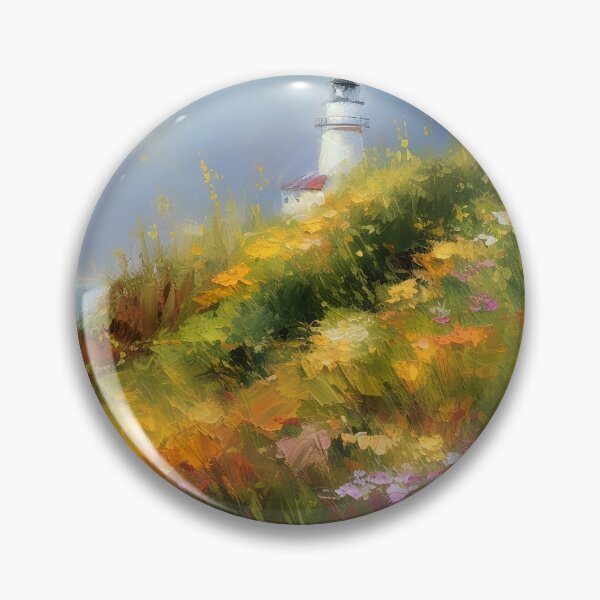 Item preview, Lighthouse coastal summer scene  designed and sold by Red Witch Art.