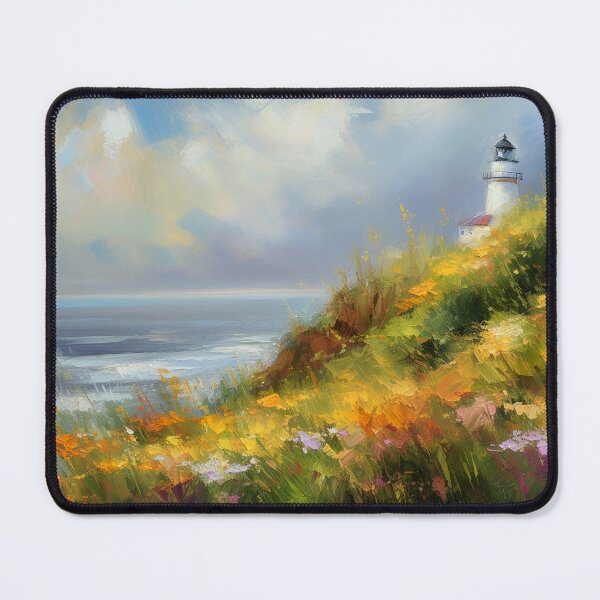 Item preview, Lighthouse coastal summer scene  designed and sold by Red Witch Art.