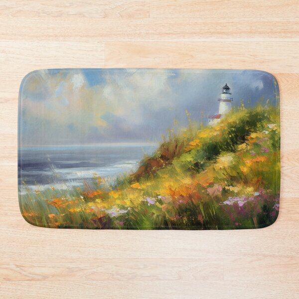 Item preview, Lighthouse coastal summer scene  designed and sold by Red Witch Art.