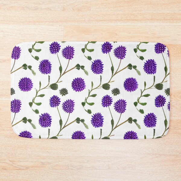 Item preview, Abstract Purple Flowers on White designed and sold by calibrit.