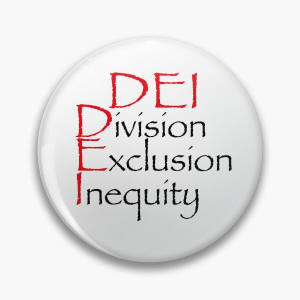 Item preview, DEI, A sticker that represents an interpretation of the DEI ideology designed and sold by Tees-Cees2die4.