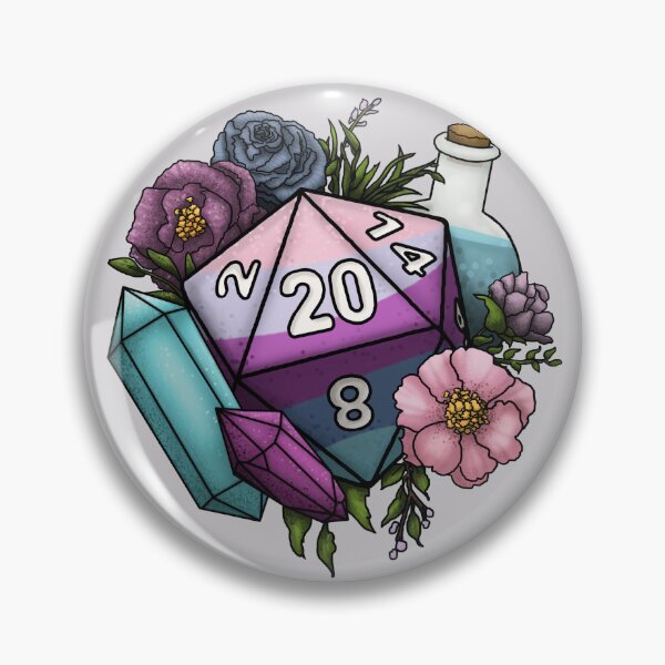 Item preview, Pride Omnigender D20 Tabletop RPG Gaming Dice designed and sold by Cassidy June Art.