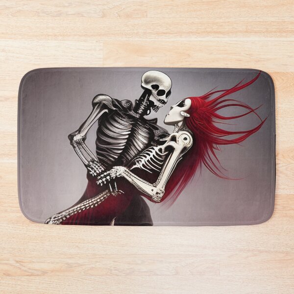 Item preview, Dancing skeleton couple, skeleton love designed and sold by GothicRubette.