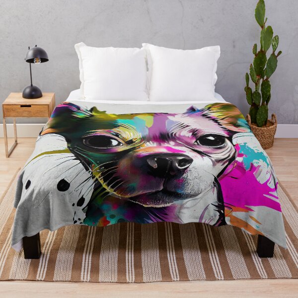 Item preview, Colorful chihuahua dog portrait AI art designed and sold by Quiki.