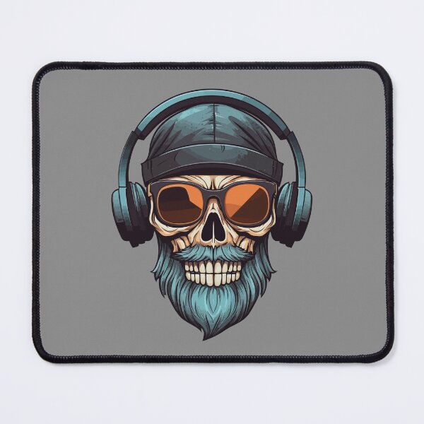 Item preview, skull with headphones designed and sold by Wolka.