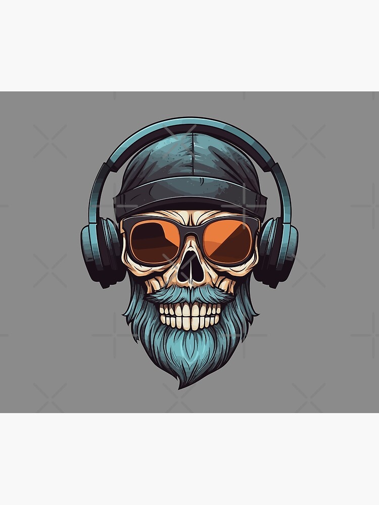 Skull discount with headset