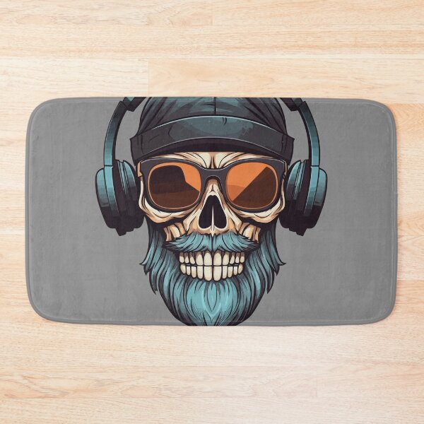 Item preview, skull with headphones designed and sold by Wolka.
