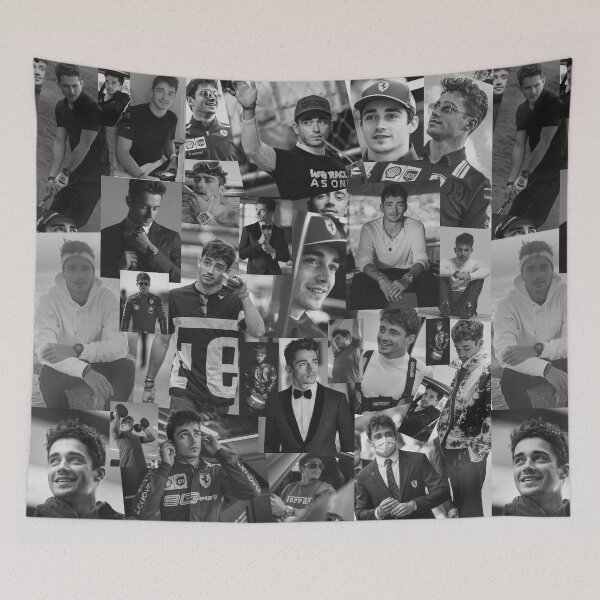 Item preview, Charles Leclerc Black and White Aesthetics Collage designed and sold by CollageHeaven.