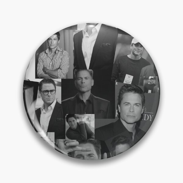 Item preview, Rob Lowe Actor Black and White Aesthetic Collage designed and sold by CollageHeaven.