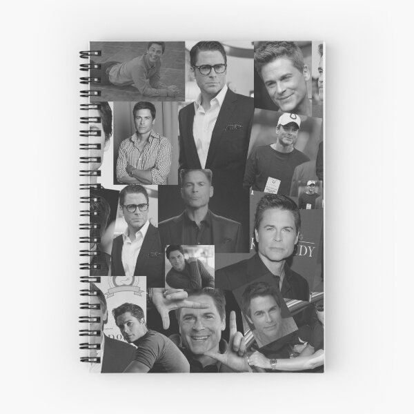 Item preview, Rob Lowe Actor Black and White Aesthetic Collage designed and sold by CollageHeaven.
