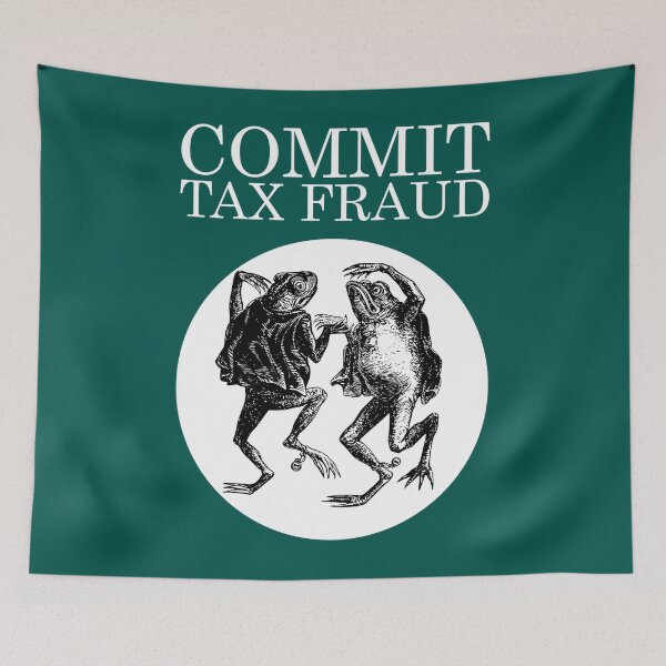 Item preview, Commit Tax Fraud Meme  Vintage Dancing Frogs Clg designed and sold by LilianaYundt1.