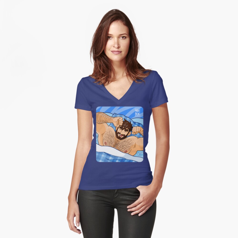 Item preview, Fitted V-Neck T-Shirt designed and sold by bobobear.