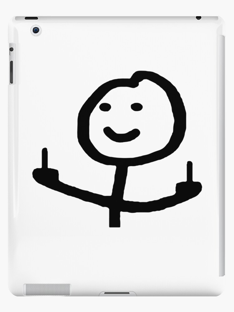 LIS HOME Bath Mat Stickman Meme Face Icon Looking at Computer