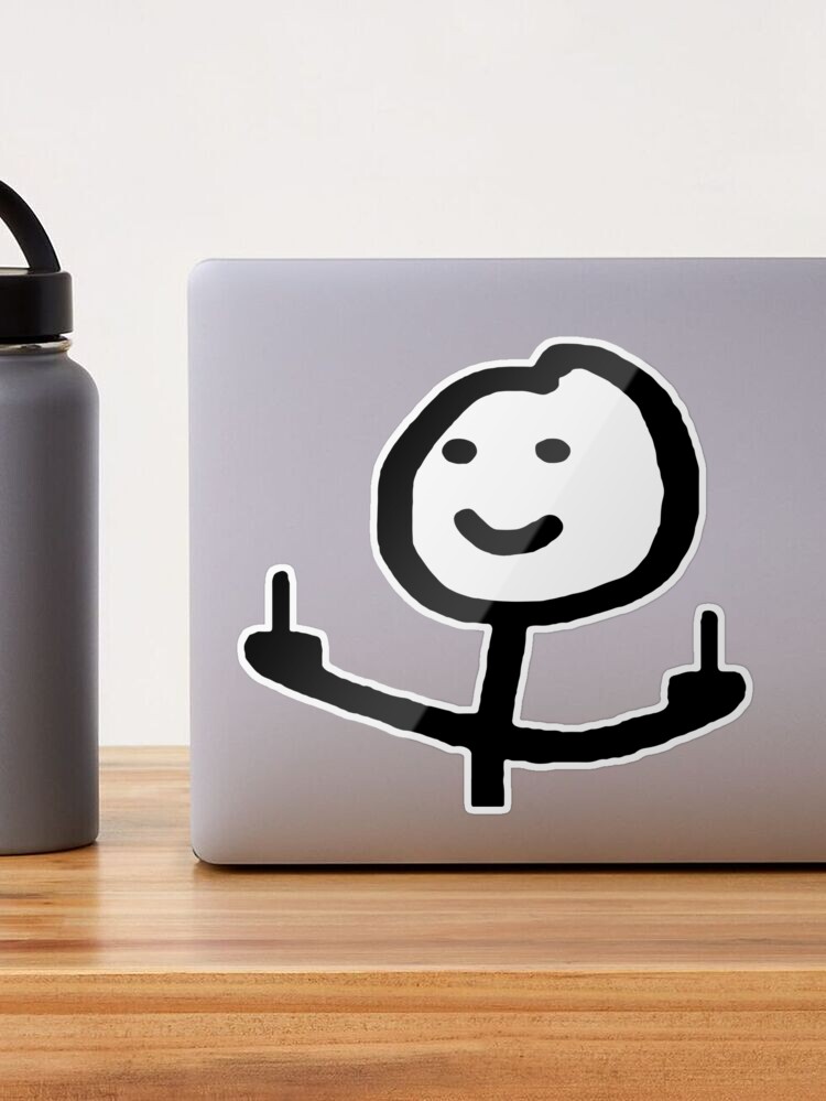 Middle finger meme stickman Sticker by Adam25GC