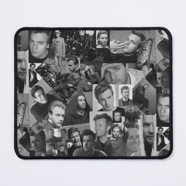 Item preview, Ewan McGregor Black and White Aesthetic Collage Art designed and sold by CollageHeaven.