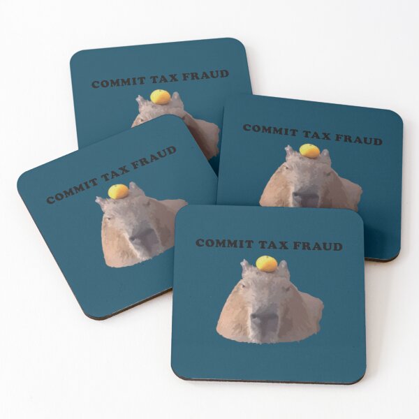 Item preview, Commit Tax Fraud Capybara Funny Meme  designed and sold by LilianaYundt1.