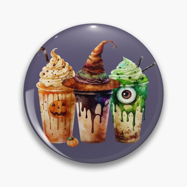Item preview, Halloween Coffee Drink Watercolor Trio  designed and sold by ChicoryJunction.