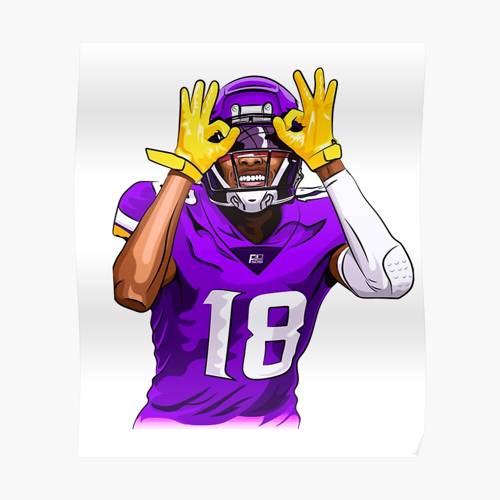 Justin Jefferson Griddy Sticker for Sale by SportyFan