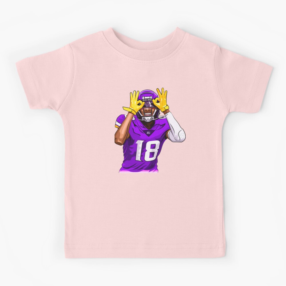 : Youth Justin Jefferson Griddy Sketch Minnesota Kid's T